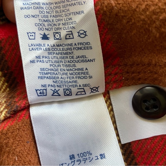 Land’s End Mens plaid shacket shirt  SZ  XL /T - Picture 6 of 8